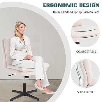 Amazon.com: LUCKWIND Armless Chair with Ottoman, Modern